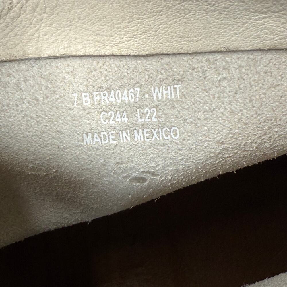NEW FRYE Veronica Moto Boots Women’s Size 7 White Leather Buckle Booties $278 - Picture 7 of 7
